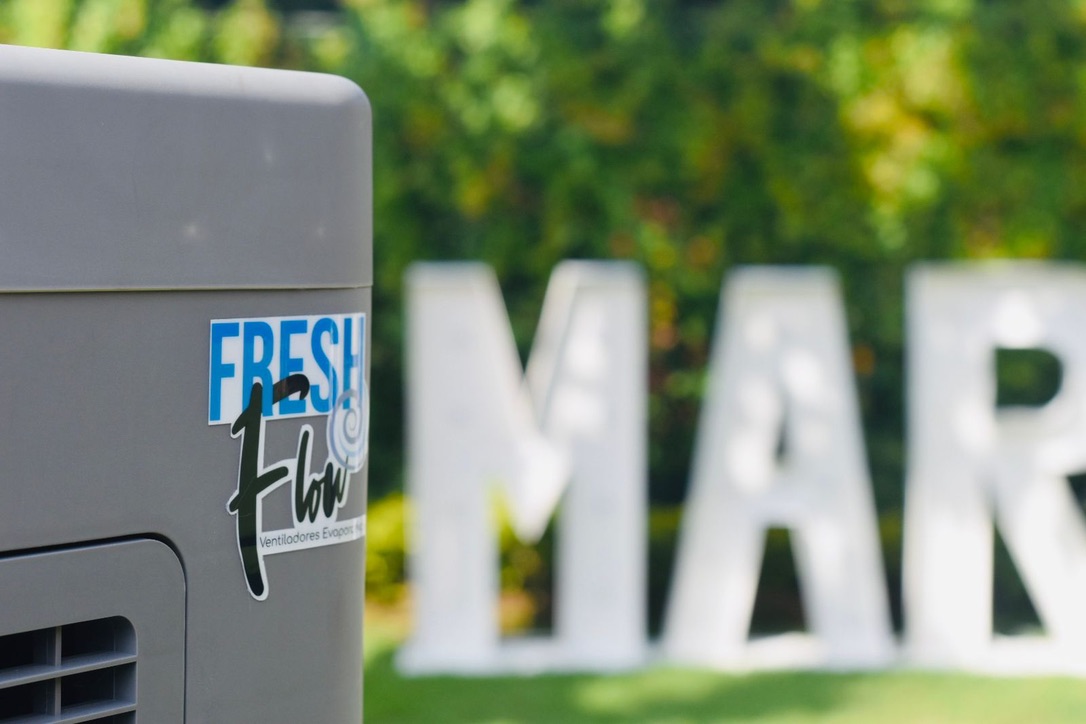 Detalle de la identidad Fresh Flow en uno de sus equipos